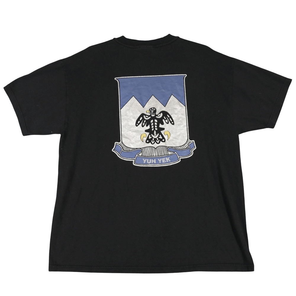 Alaska Army National Guard T-Shirt Mens L Crest Back Graphic Military Training